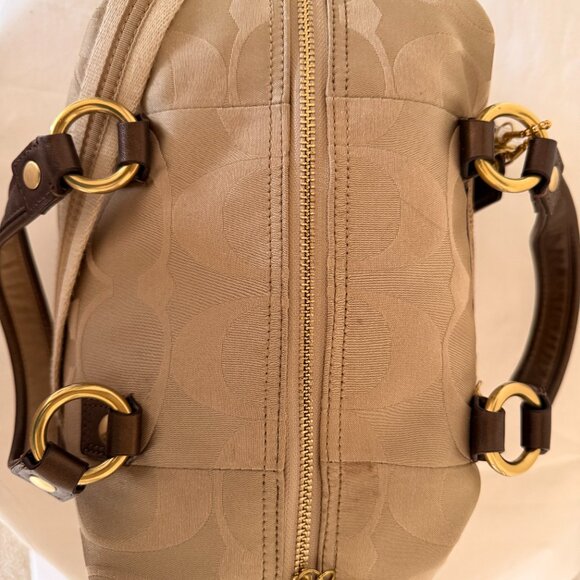 Authentic Coach Signature Handbag – Beige/Brown, 12" x 6" x 6" - Picture 8 of 15